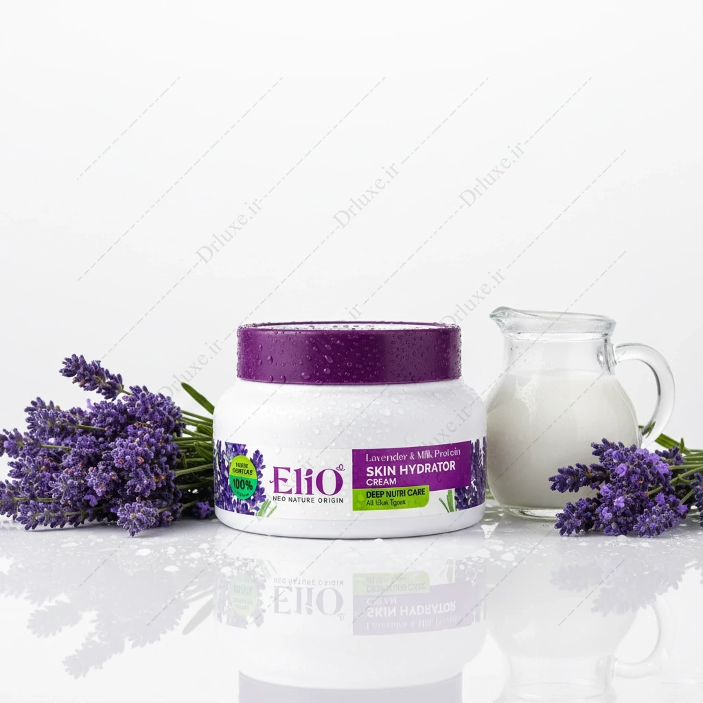 کرم مرطوب کننده کاسه ای اسطوخودوس و شیر الیو 200 میلی‌لیتر